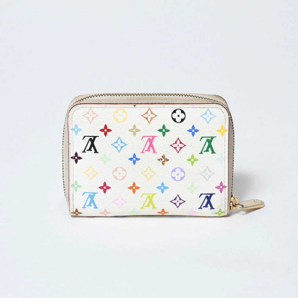 Louis Vuitton Coin Multicolor Takashi Zippy Case Monogram Wallet Murakami Brown